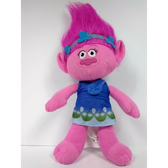 Dreamworks 2017 Poppy Pink 18" Troll Plush Trolls Movie Stuffed Doll Animal Toy - Picture 1 of 6